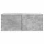 Væghængt TV-skab 78,5 x 41 x 30 cm Betongrå Konstrueret træ