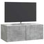 Væghængt TV-skab Betongrå 78,5 x 41 x 30 cm Konstrueret træ