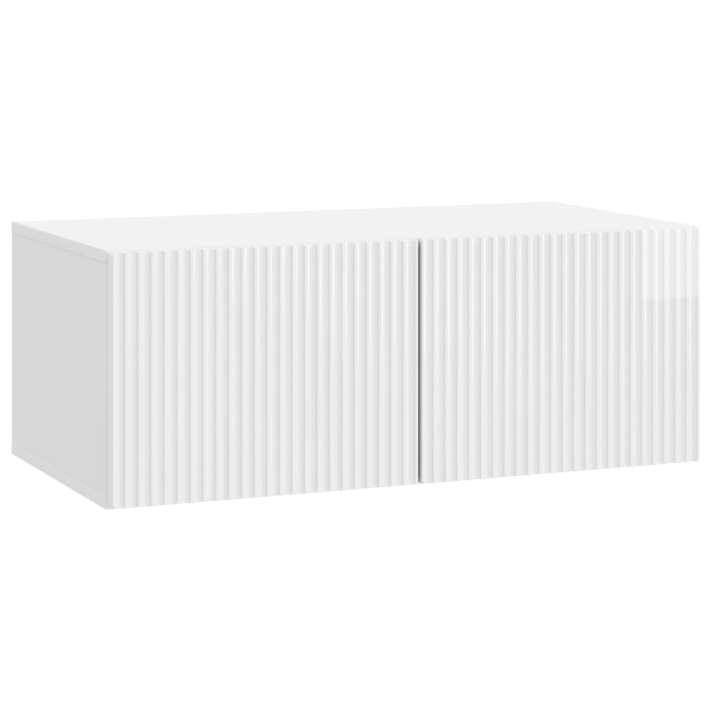 Væghængt TV-skab 78,5 x 41 x 30 cm Hvid højglans