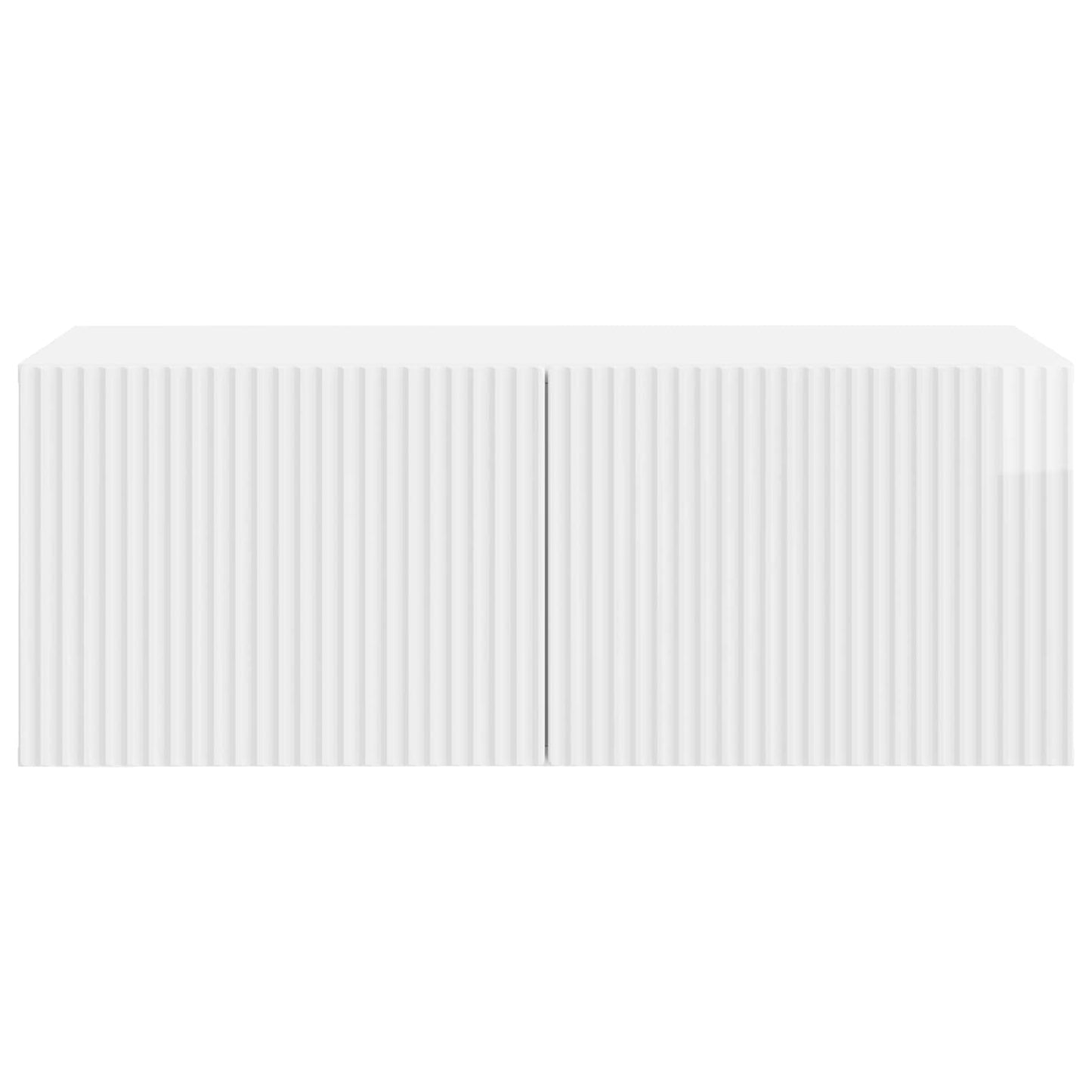 Væghængt TV-skab 78,5 x 41 x 30 cm Hvid højglans