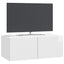 Væghængt TV-skab Vægmonteret Hvid højglans 78,5 x 41 x 30 cm