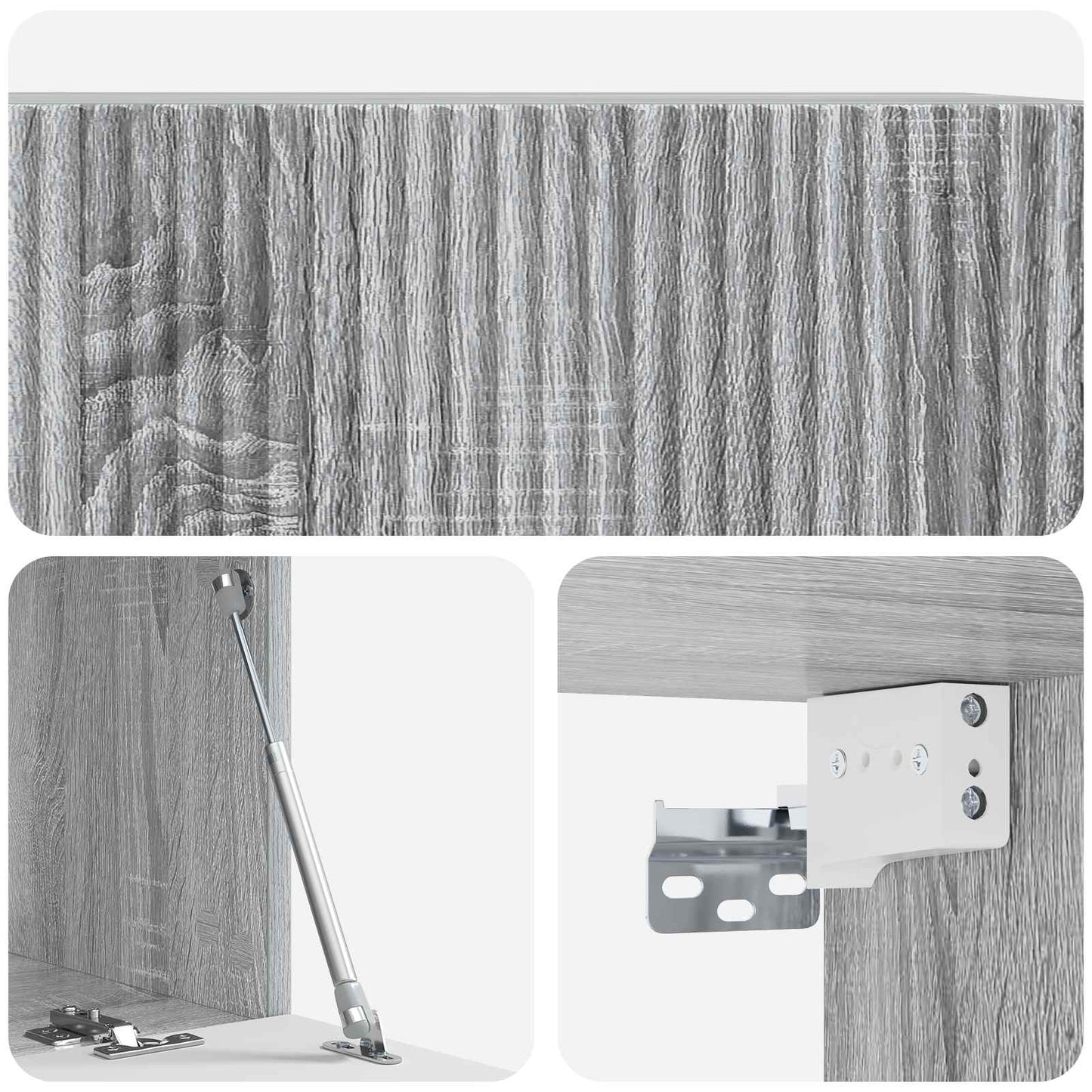 Væghængt TV-skab 78,5 x 41 x 30 cm Grå sonoma-eg