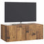 Væghængt TV-skab 78,5 x 41 x 30 cm Gammelt træ Konstrueret træ