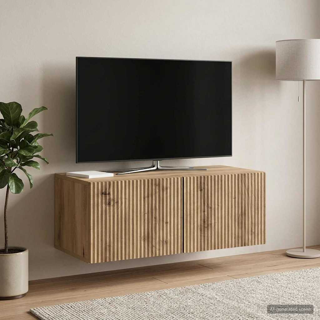 Væghængt TV-skab 78,5 x 41 x 30 cm Artisan-eg Konstrueret træ