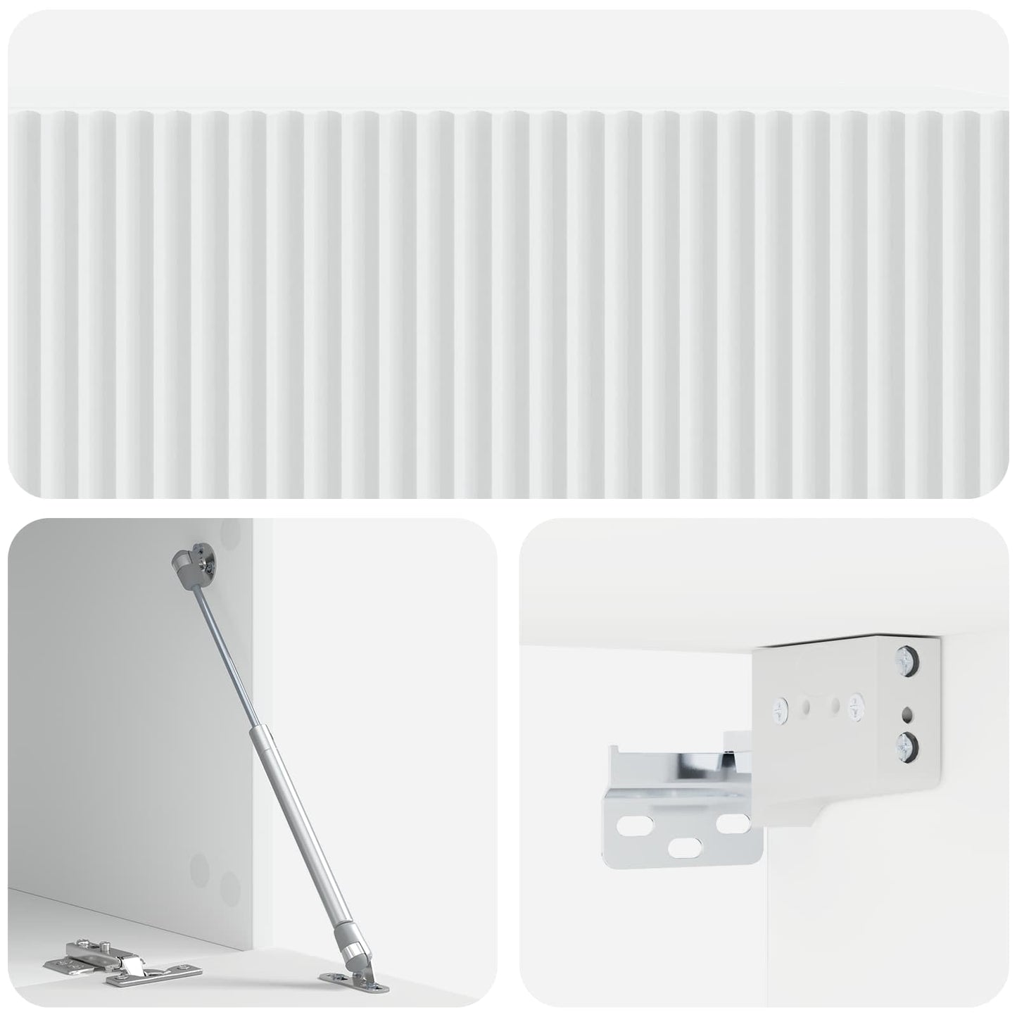 Væghængt TV-skab Hvid 98 x 41 x 30 cm Konstrueret træ