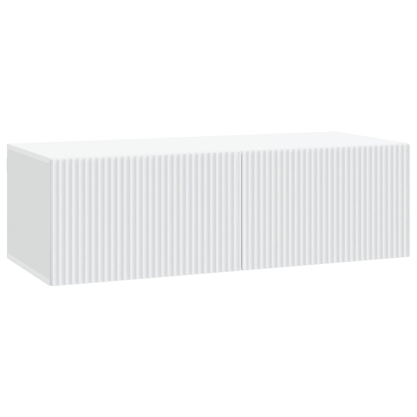 Væghængt TV-skab Hvid 98 x 41 x 30 cm Konstrueret træ