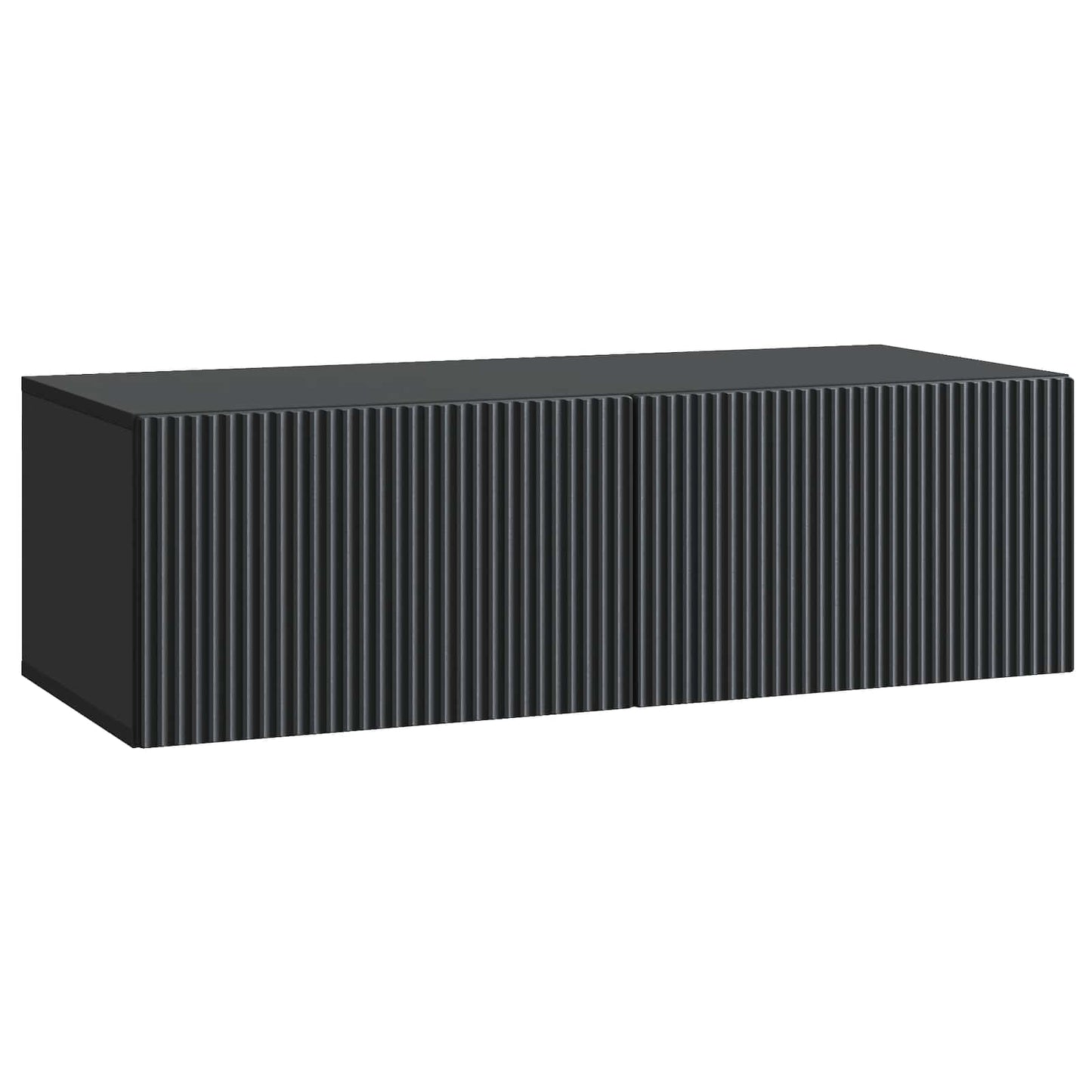 Væghængt TV-skab Sort 98 x 41 x 30 cm Konstrueret træ