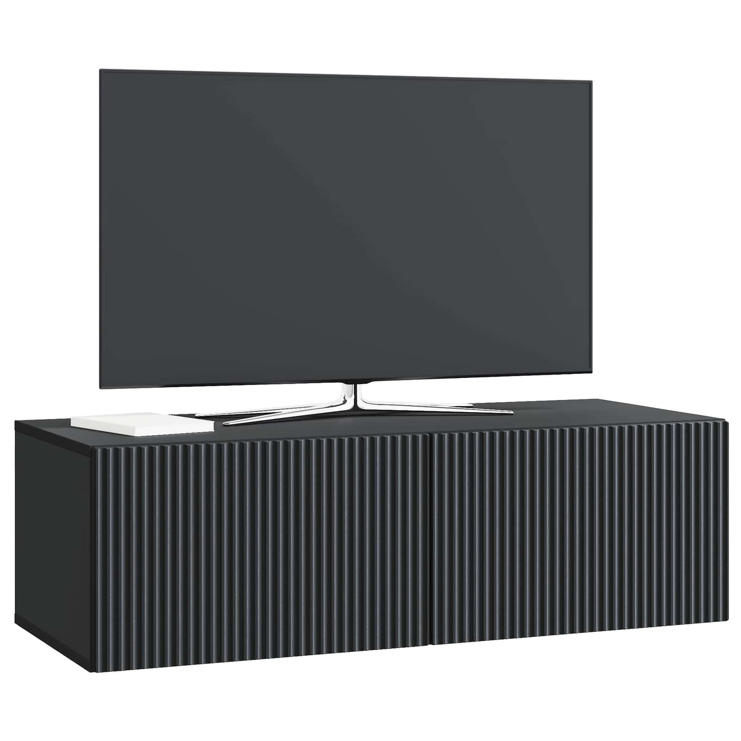Væghængt TV-skab Sort 98 x 41 x 30 cm Konstrueret træ