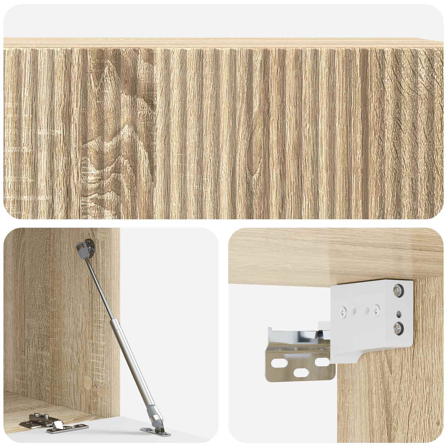 Væghængt TV-skab 98 x 41 x 30 cm Sonoma-eg Konstrueret træ