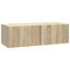 Væghængt TV-skab 98 x 41 x 30 cm Sonoma-eg Konstrueret træ