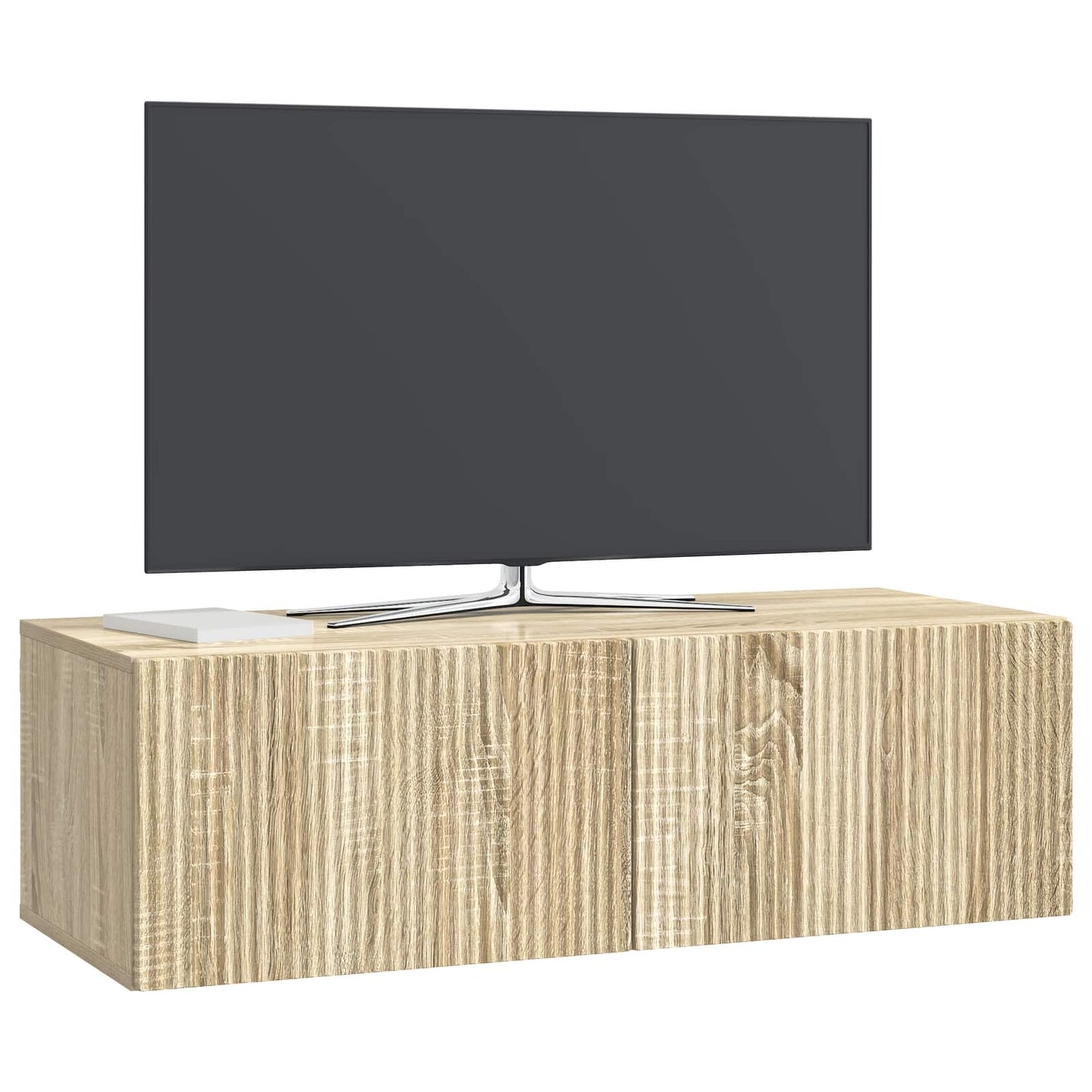Væghængt TV-skab 98 x 41 x 30 cm Sonoma-eg Konstrueret træ
