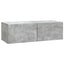 Væghængt TV-skab 98 x 41 x 30 cm Betongrå Konstrueret træ