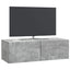 Væghængt TV-skab 98 x 41 x 30 cm Betongrå Konstrueret træ