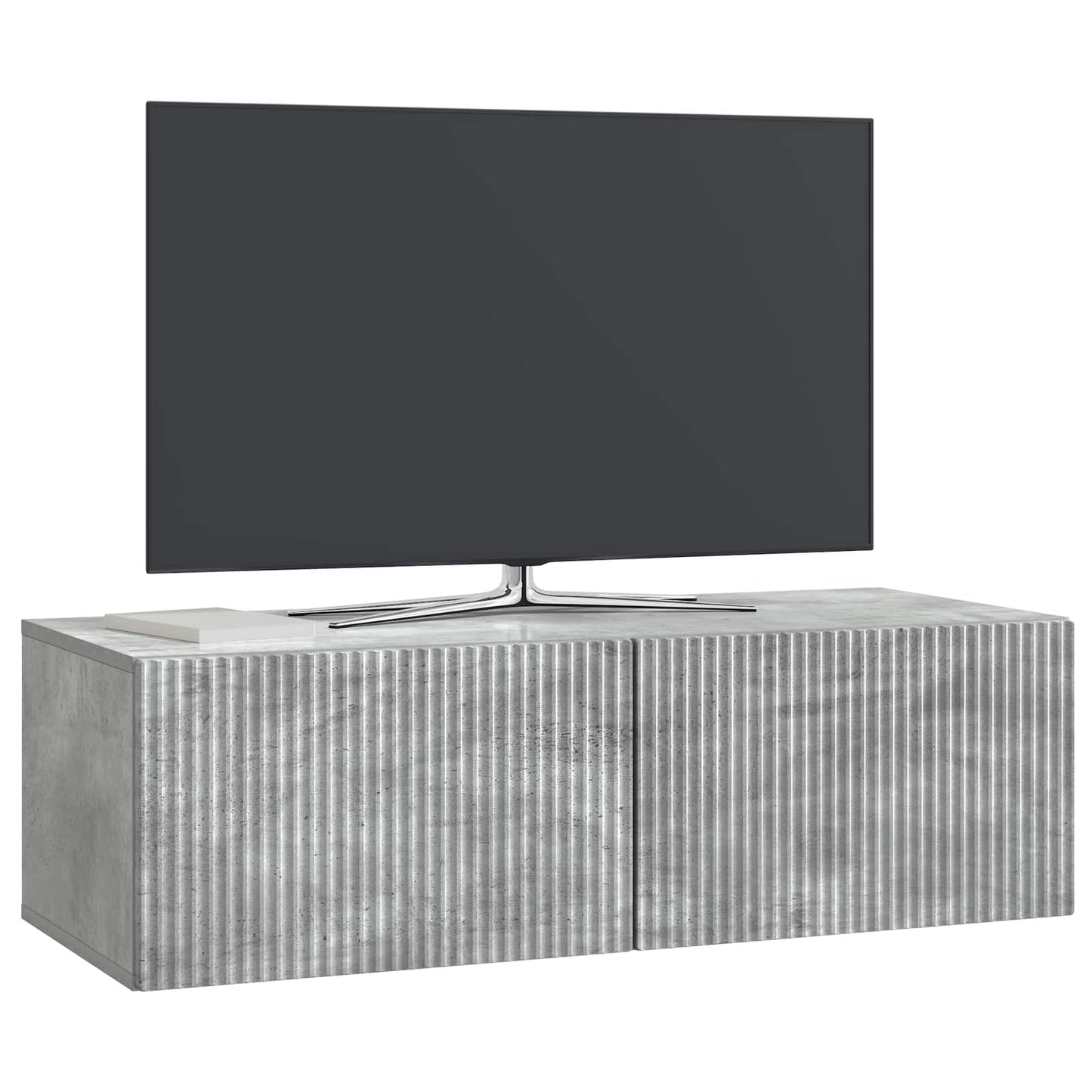 Væghængt TV-skab 98 x 41 x 30 cm Betongrå Konstrueret træ