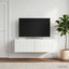 Væghængt TV-skab 98 x 41 x 30 cm Hvid højglans Konstrueret træ