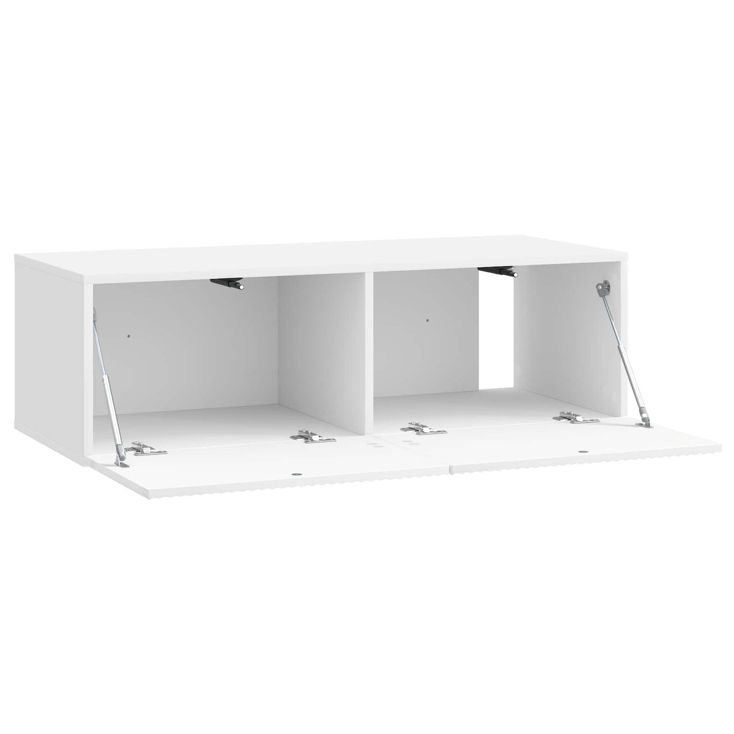 Væghængt TV-skab 98 x 41 x 30 cm Hvid højglans Konstrueret træ