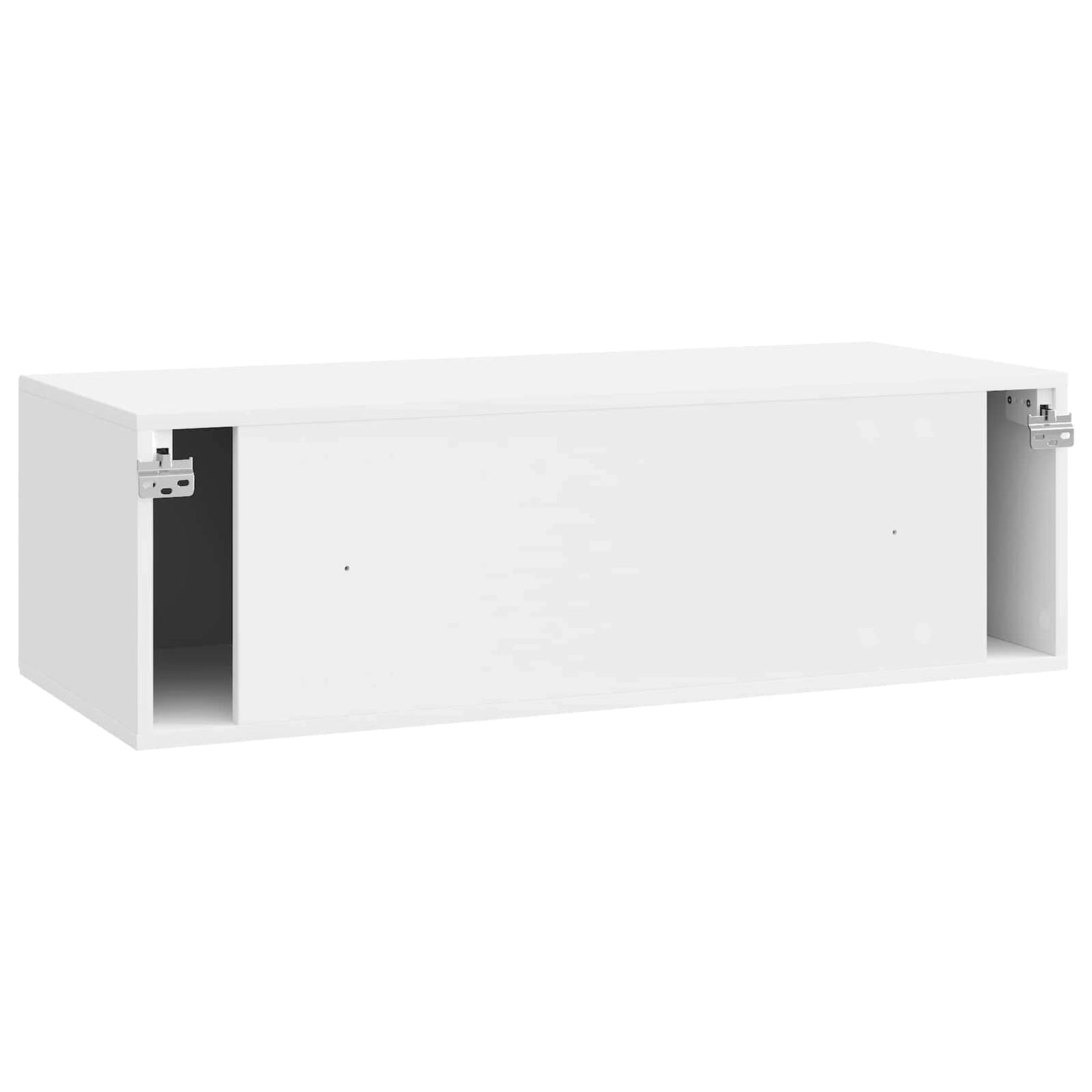 Væghængt TV-skab 98 x 41 x 30 cm Hvid højglans Konstrueret træ