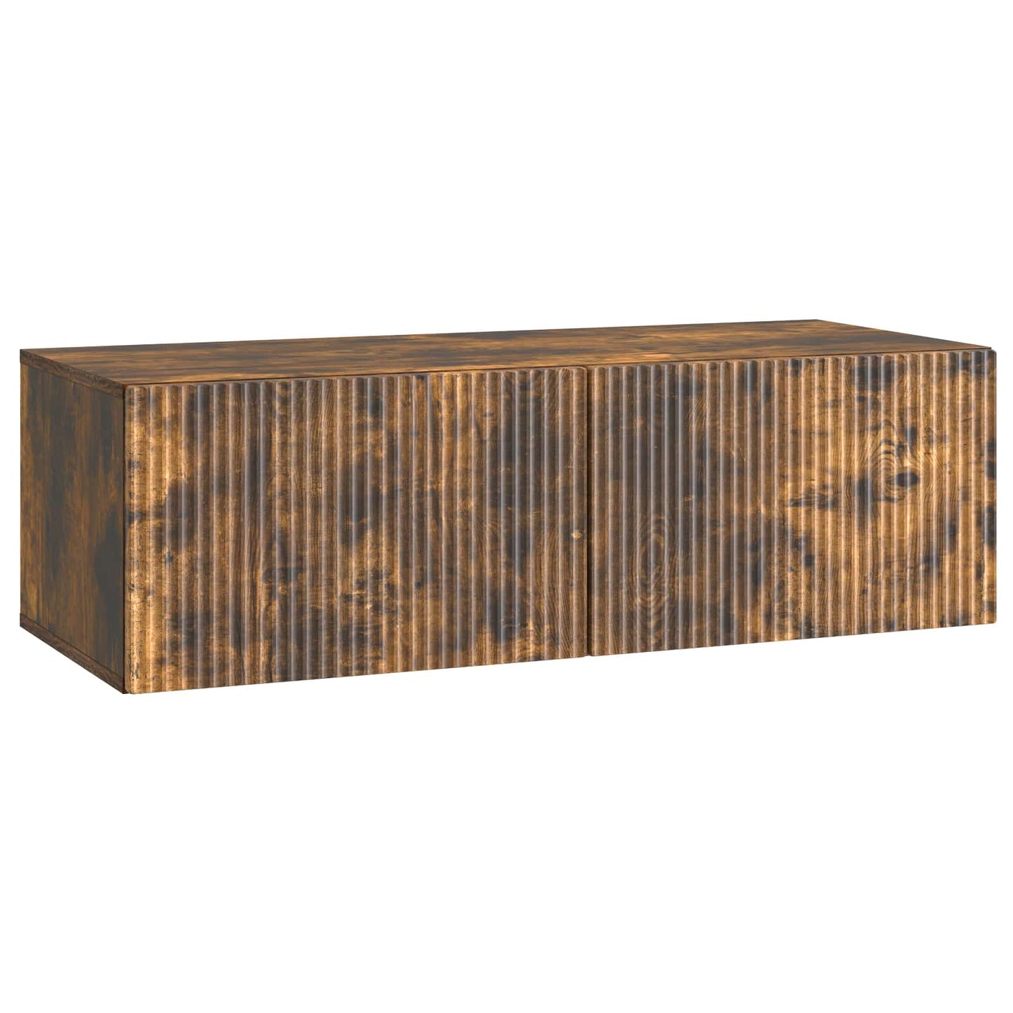 Væghængt TV-skab 98 x 41 x 30 cm Røget eg Konstrueret træ