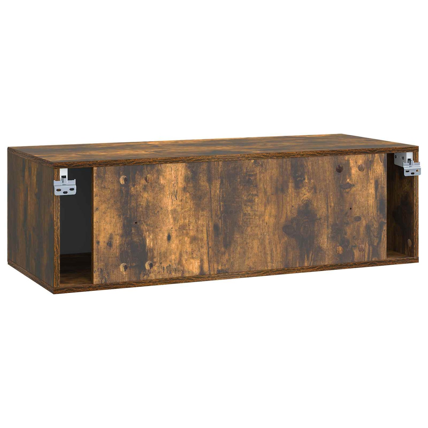 Væghængt TV-skab 98 x 41 x 30 cm Røget eg Konstrueret træ