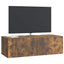 Væghængt TV-skab 98 x 41 x 30 cm Røget eg Konstrueret træ