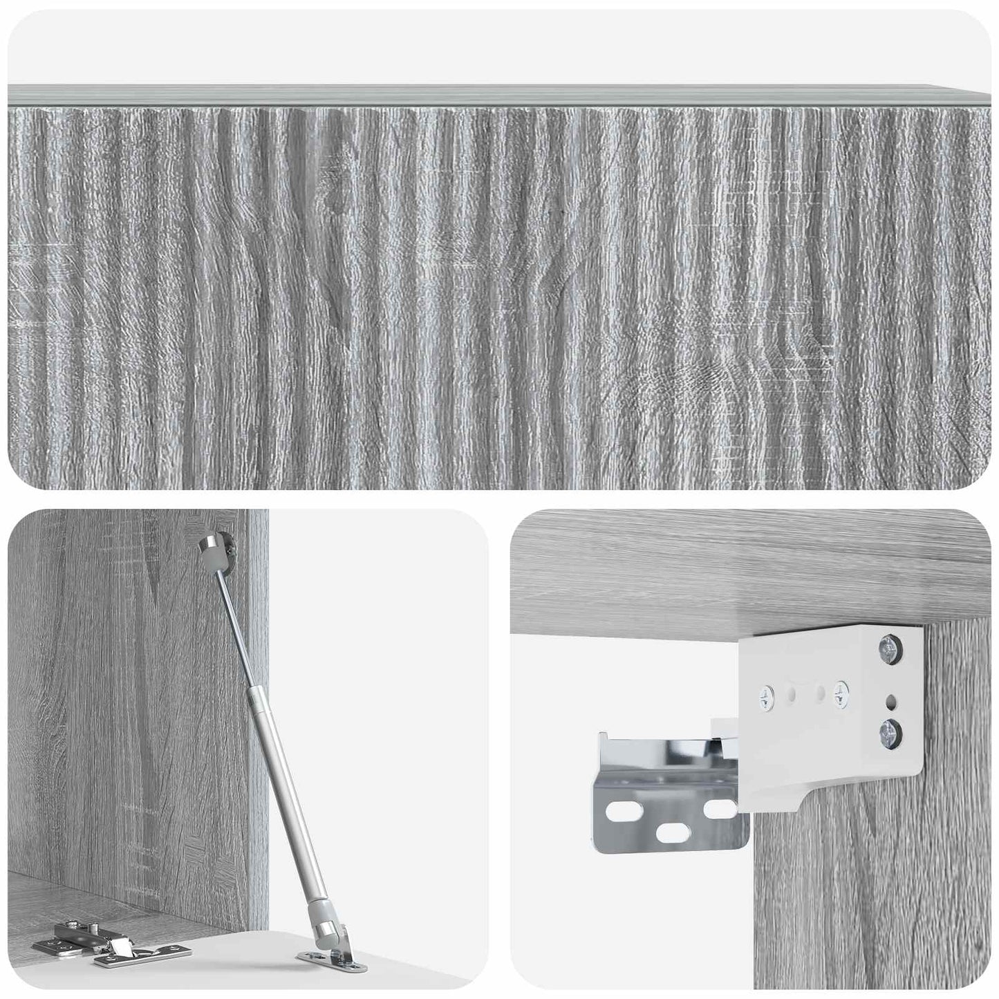 Væghængt TV-skab 98 x 41 x 30 cm Grå sonoma-eg Konstrueret træ