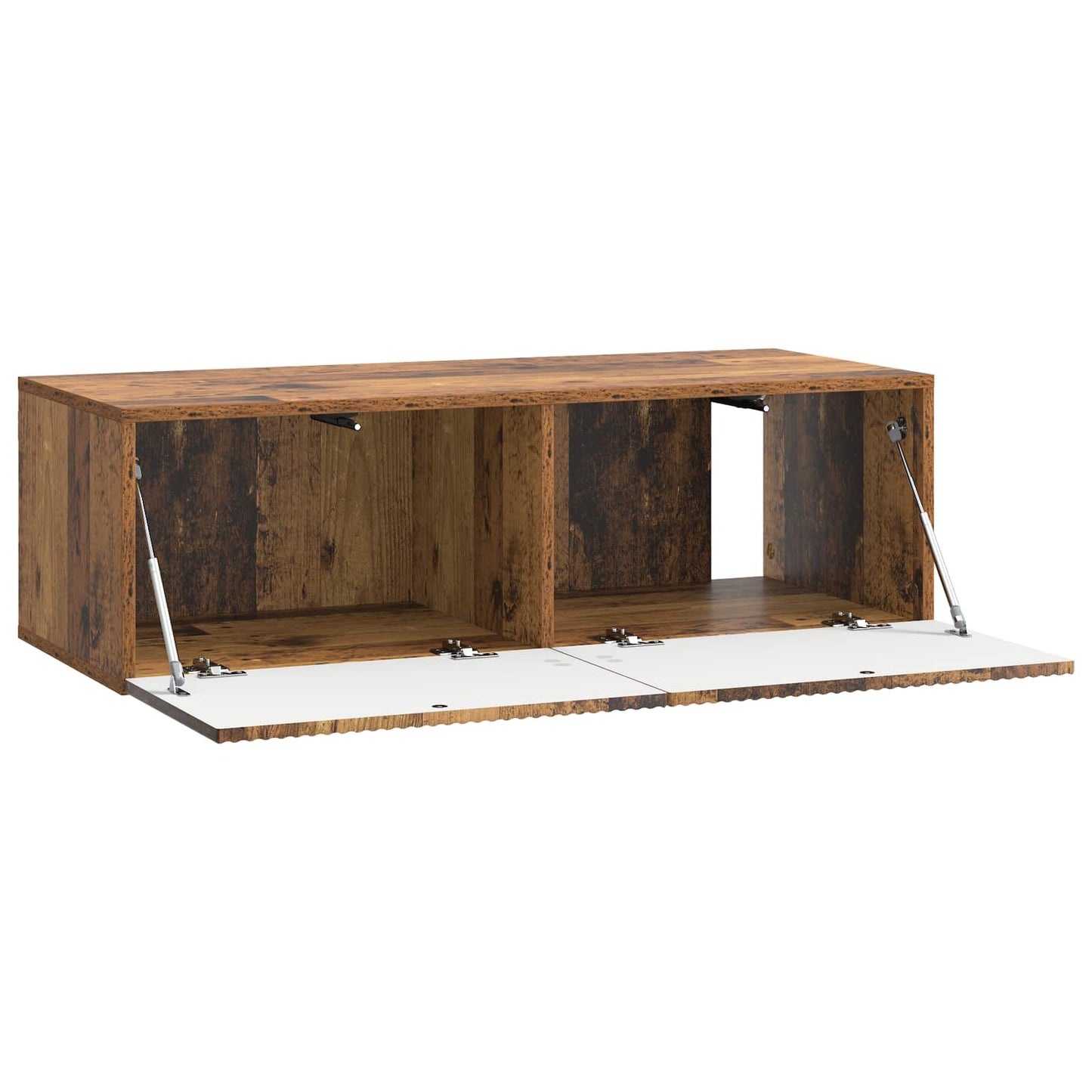 Væghængt TV-skab 98 x 41 x 30 cm Gammelt træ Konstrueret træ