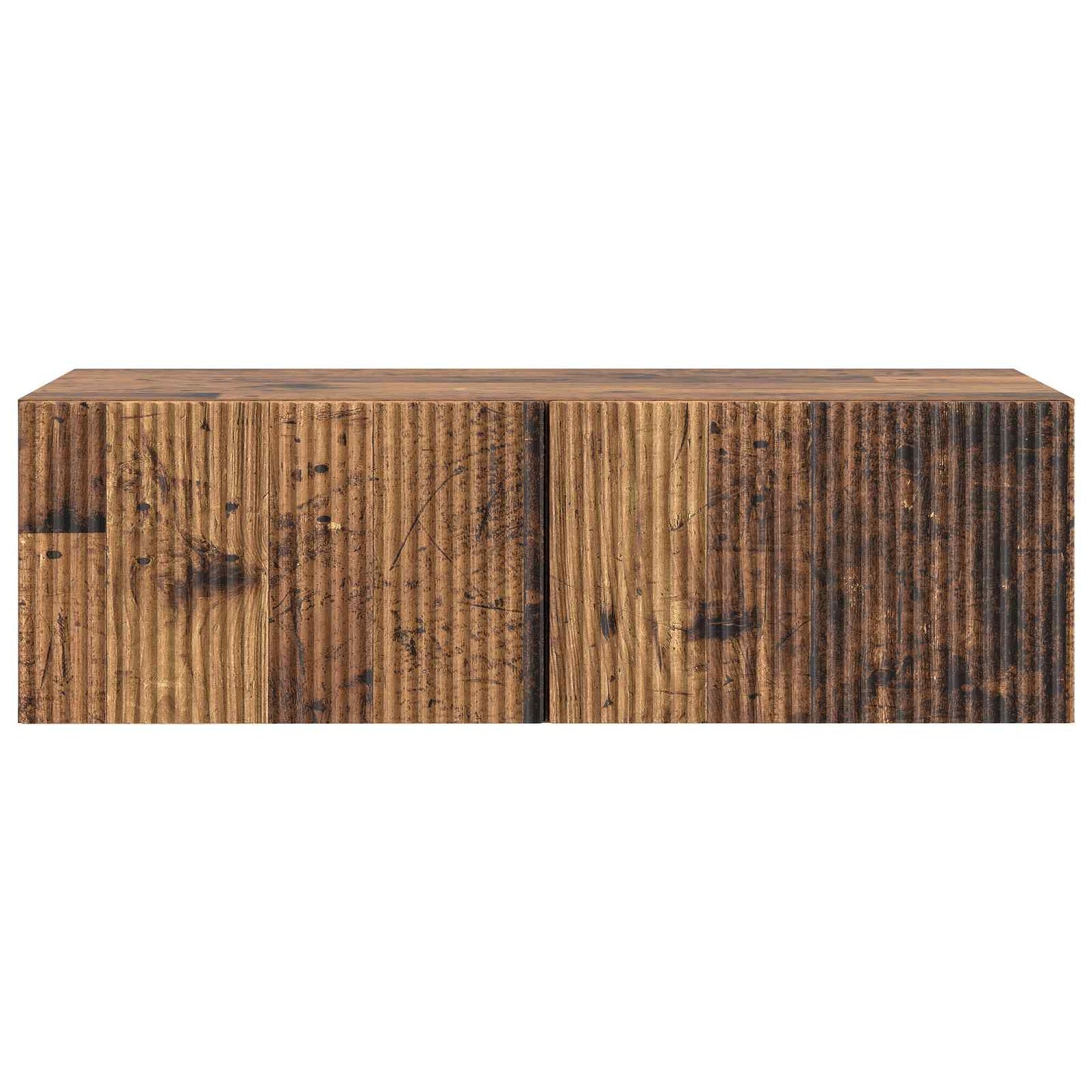 Væghængt TV-skab 98 x 41 x 30 cm Gammelt træ Konstrueret træ