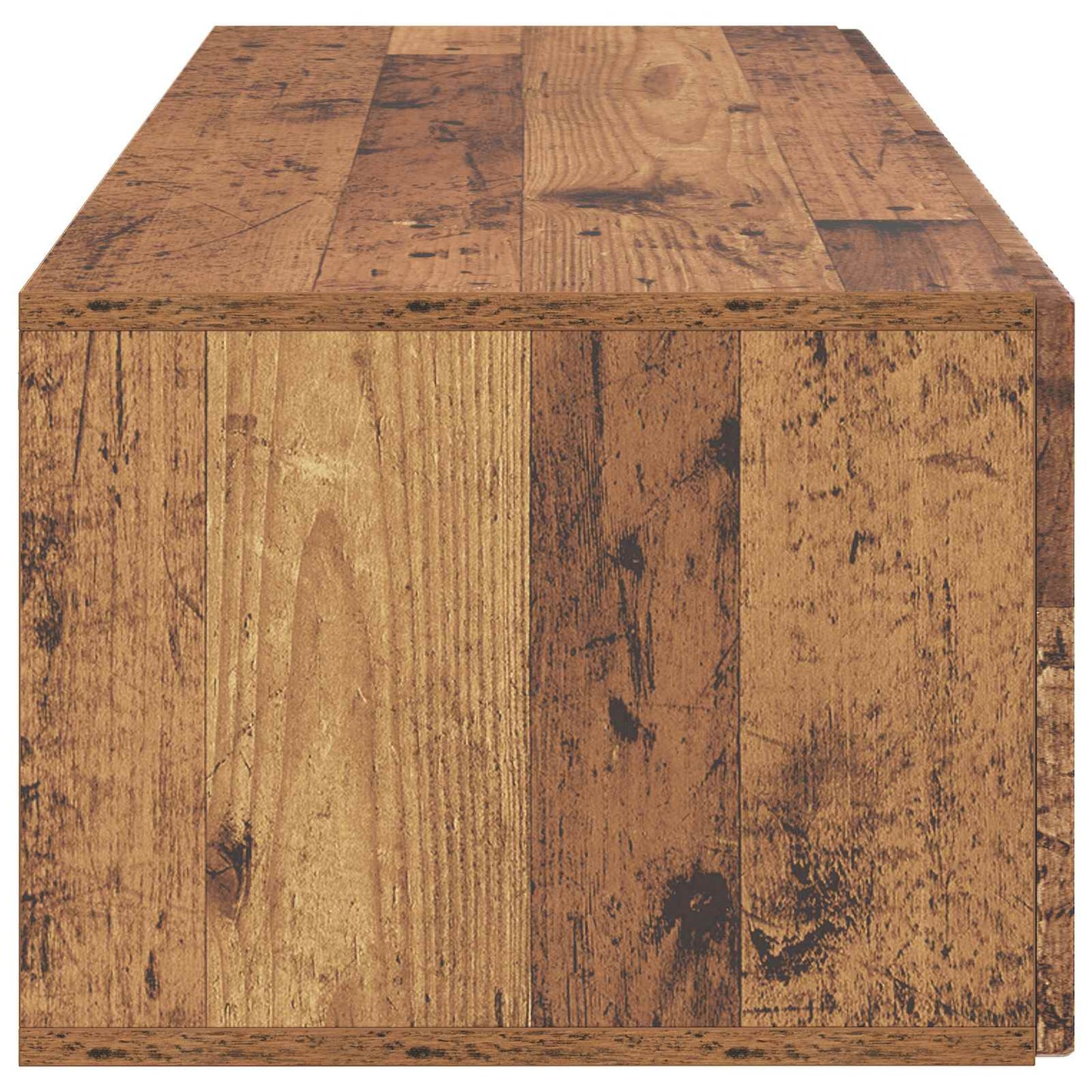 Væghængt TV-skab 98 x 41 x 30 cm Gammelt træ Konstrueret træ