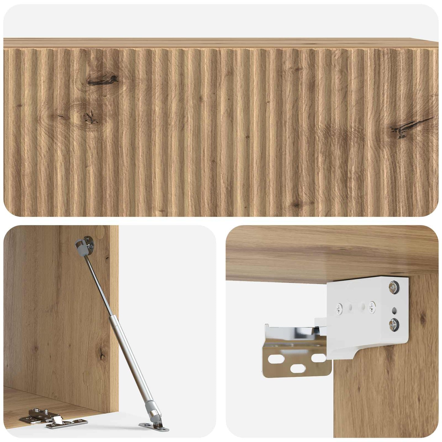 Væghængt TV-skab 98 x 41 x 30 cm Artisan-eg Konstrueret træ