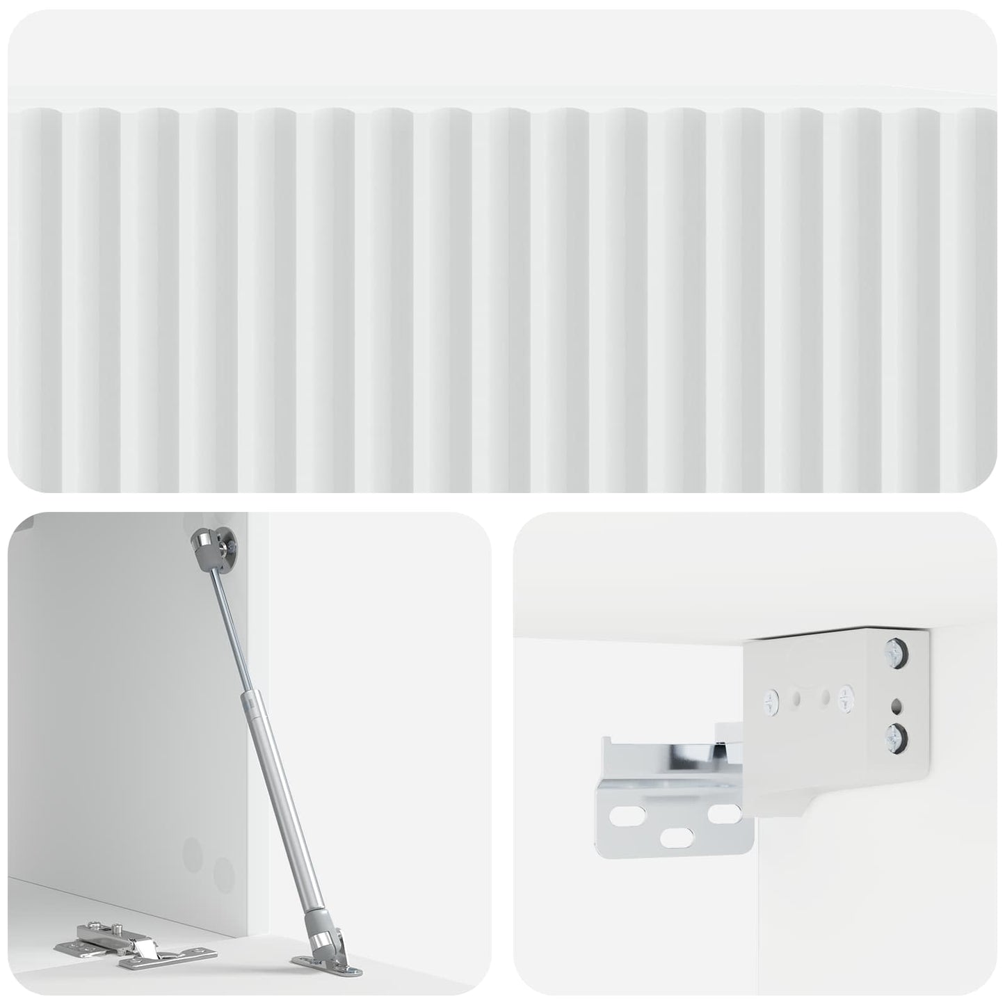 Væghængt TV-skab Hvid 59,5 x 31 x 30 cm Konstrueret træ