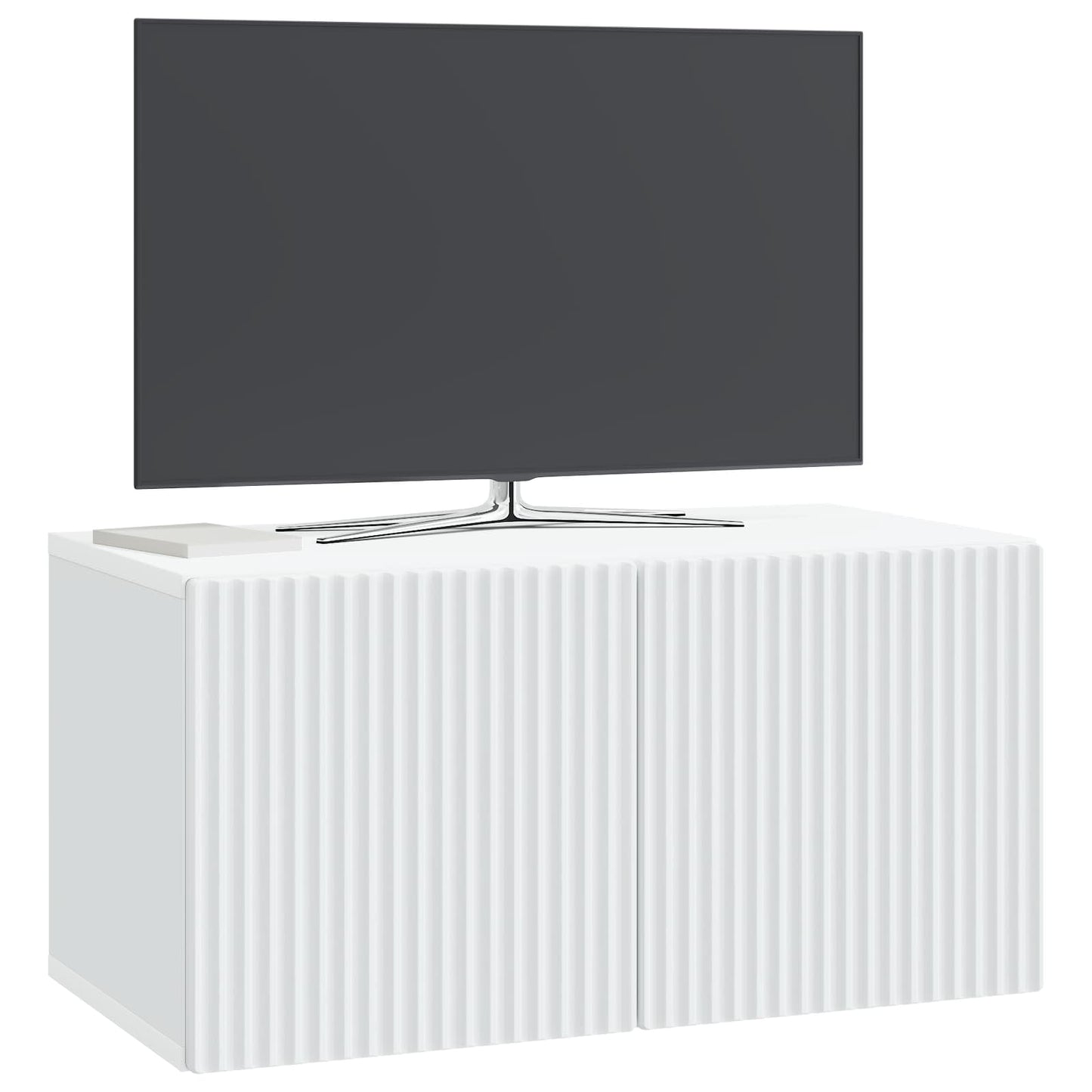 Væghængt TV-skab Hvid 59,5 x 31 x 30 cm Konstrueret træ