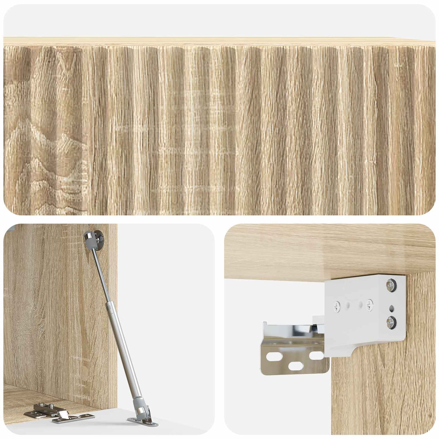 Væghængt TV-skab 59,5 x 31 x 30 cm Sonoma-eg Konstrueret træ