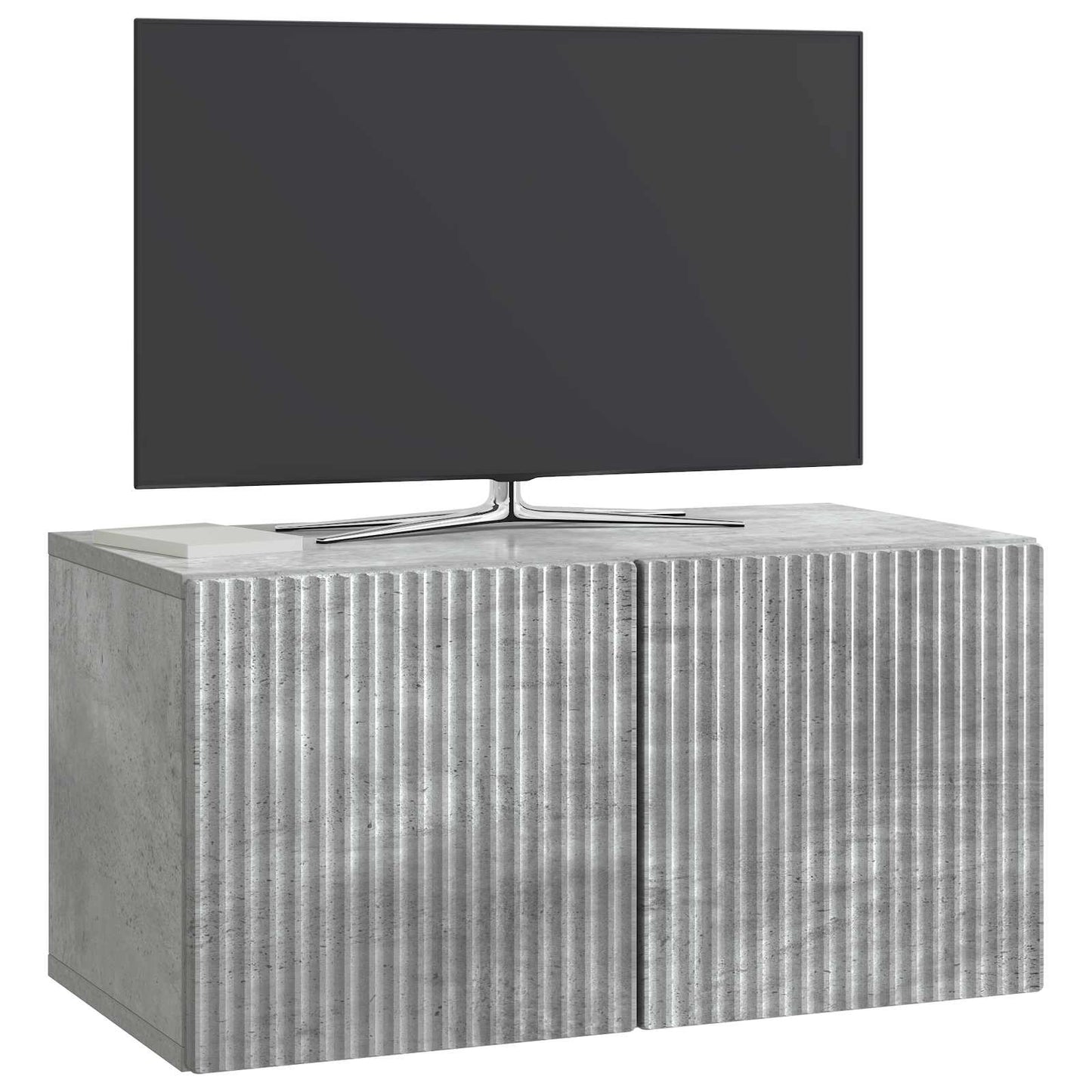Væghængt TV-skab 59,5 x 31 x 30 cm Betongrå Konstrueret træ