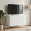 Væghængt TV-skab 59,5 x 31 x 30 cm Hvid højglans