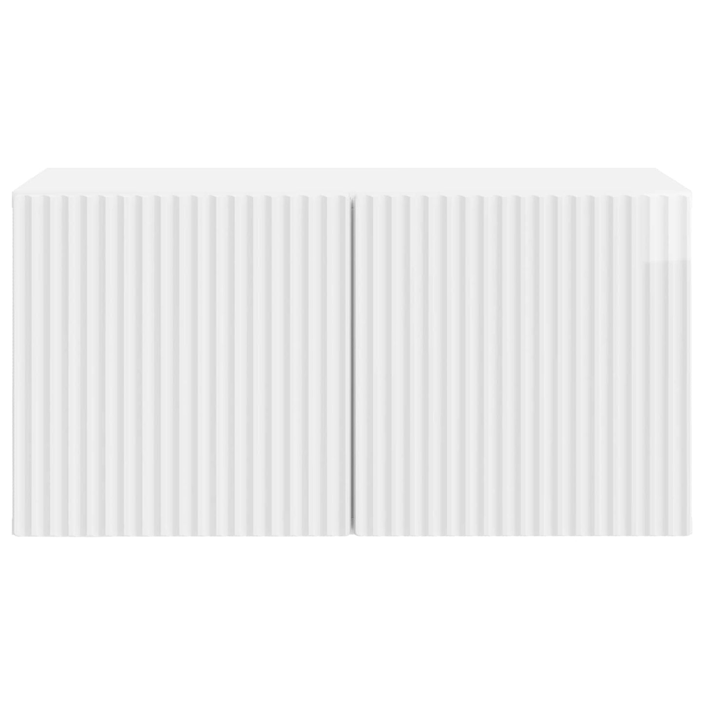 Væghængt TV-skab 59,5 x 31 x 30 cm Hvid højglans