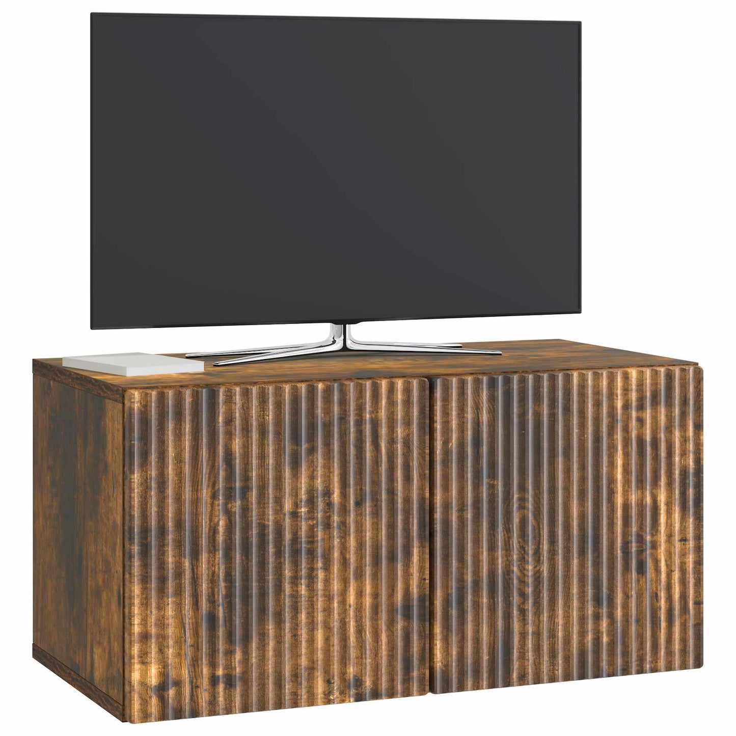 Væghængt TV-skab 59,5 x 31 x 30 cm Røget eg Konstrueret træ