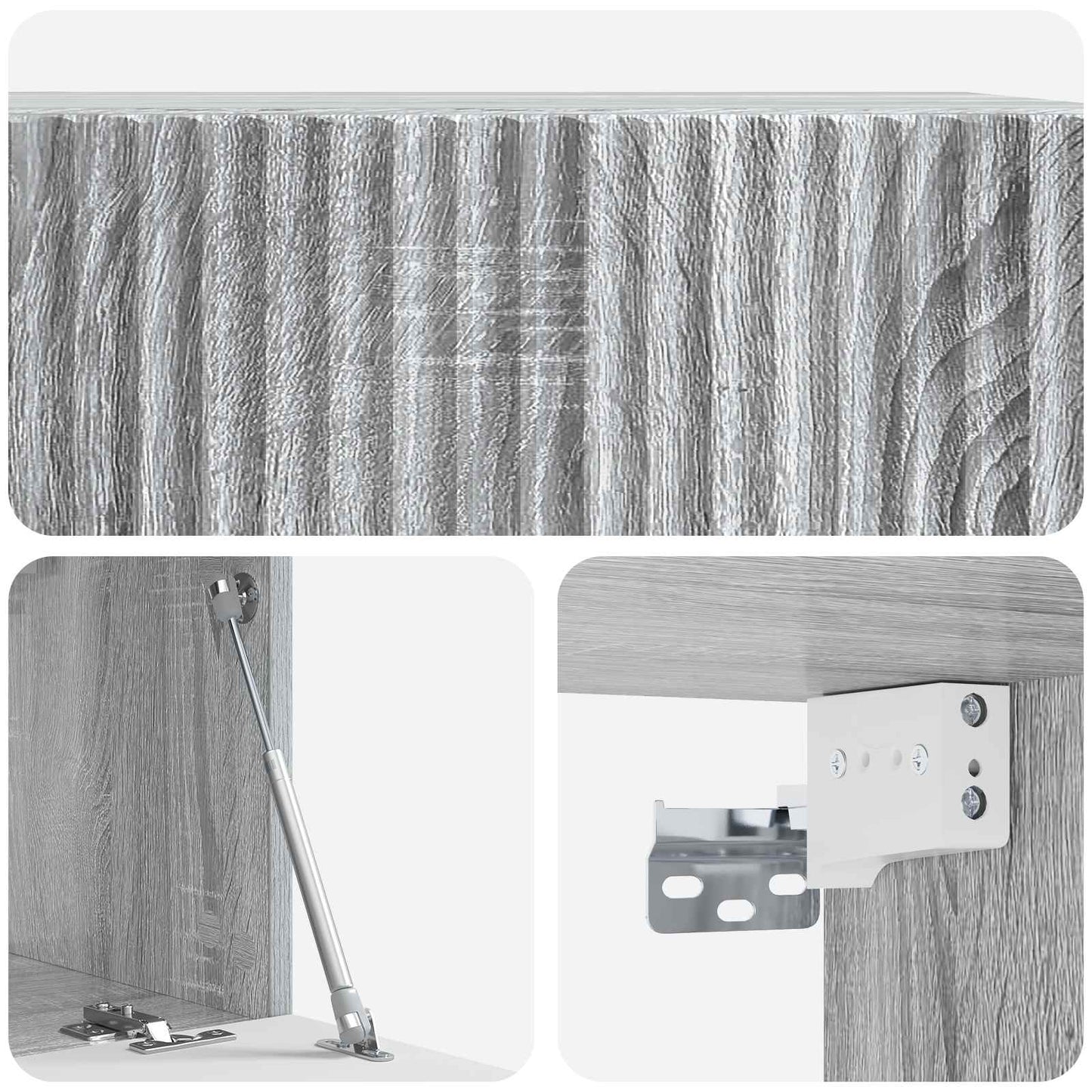 Væghængt TV-skab 59,5 x 31 x 30 cm Grå sonoma-eg