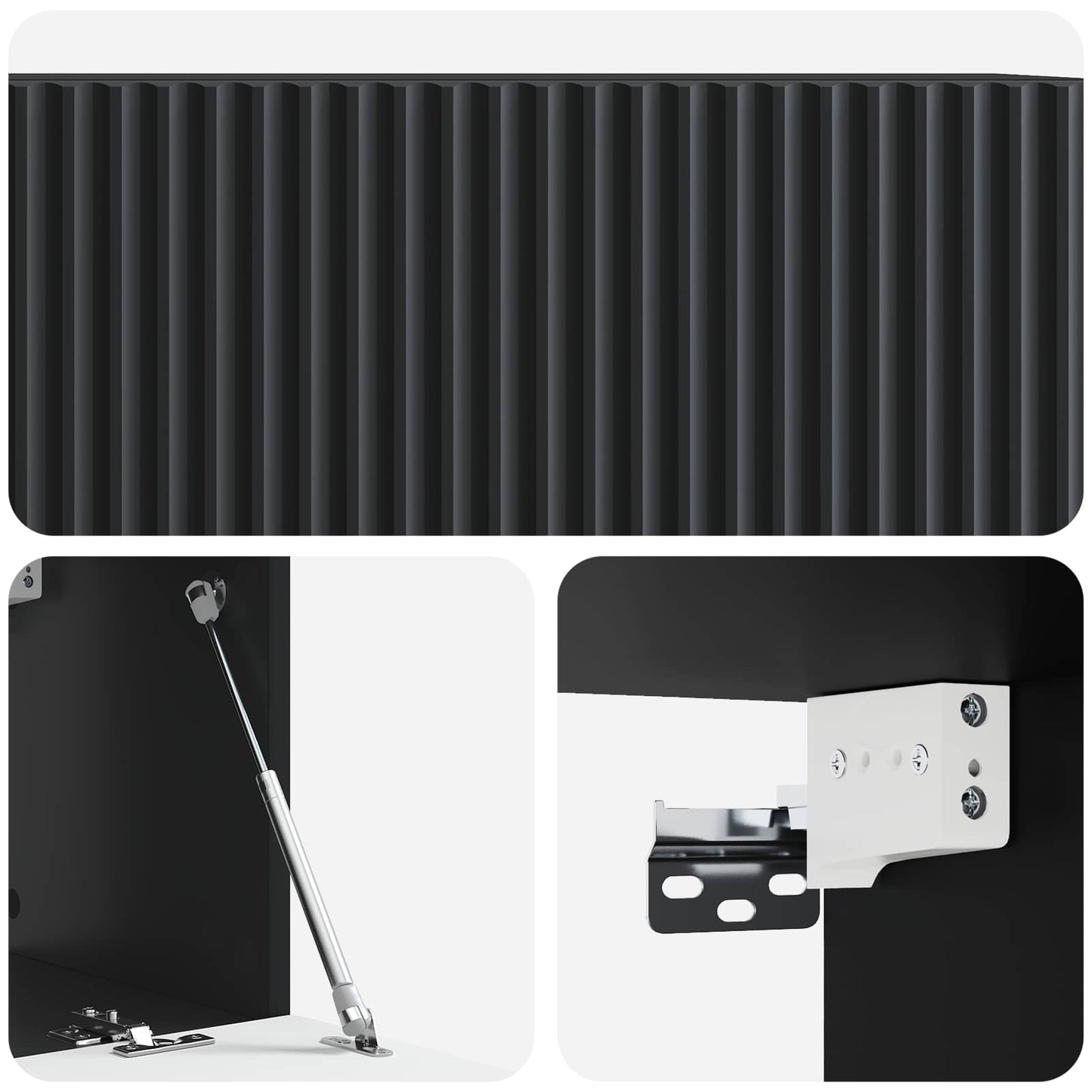 Væghængt TV-skab 78,5 x 31 x 30 cm Sort Konstrueret træ