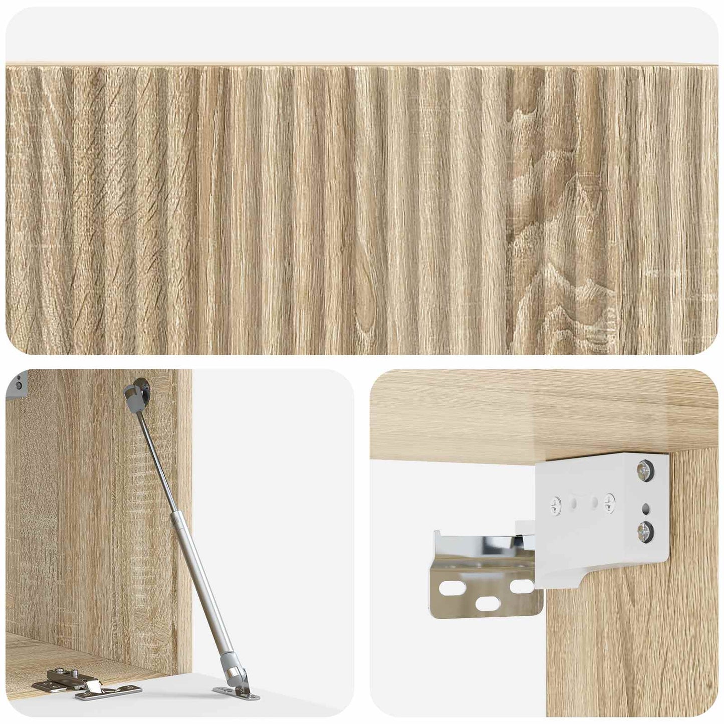 Væghængt TV-skab 78,5 x 31 x 30 cm Sonoma-eg Konstrueret træ