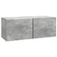 Væghængt TV-skab 78,5 x 31 x 30 cm Betongrå Konstrueret træ