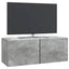 Væghængt TV-skab 78,5 x 31 x 30 cm Betongrå Konstrueret træ