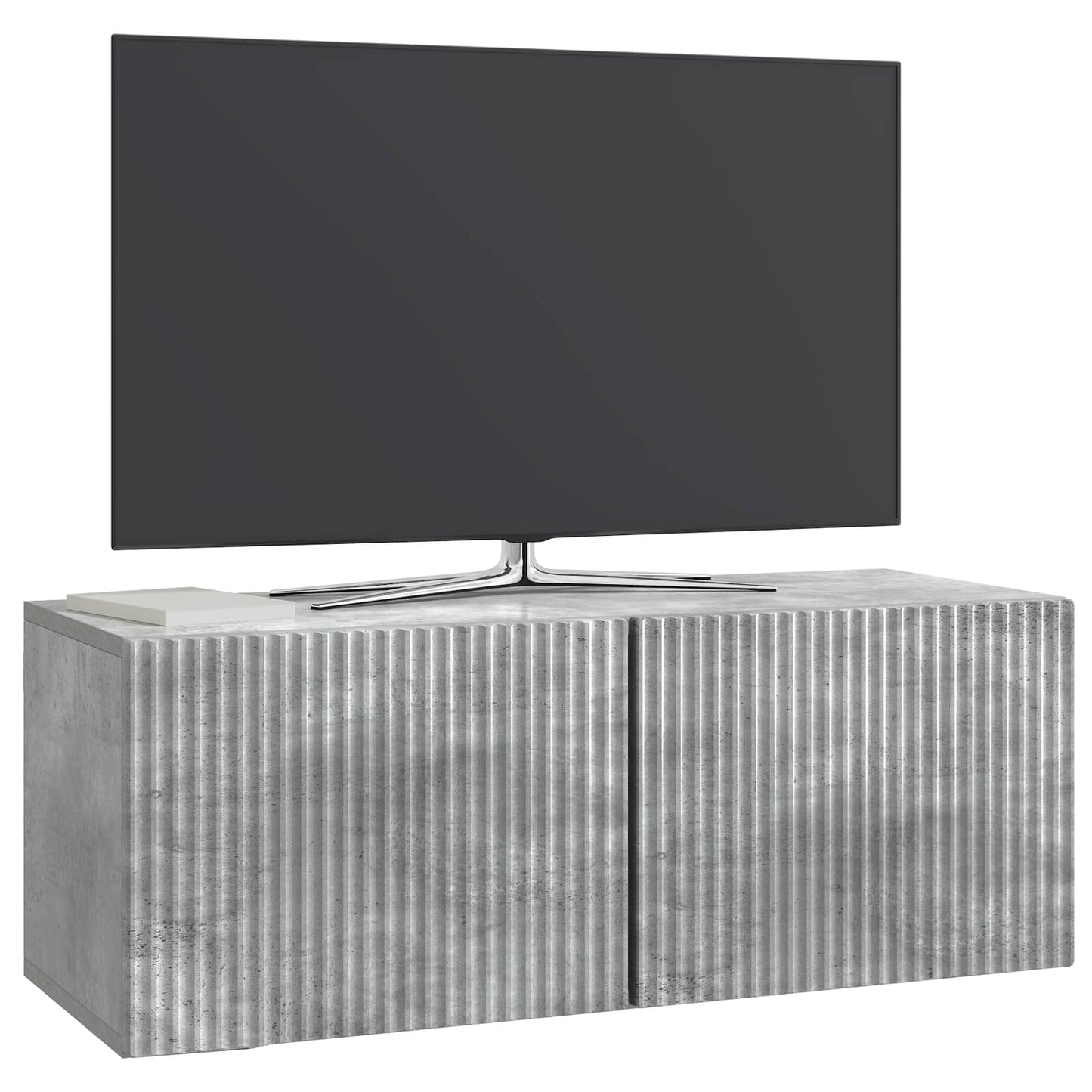 Væghængt TV-skab 78,5 x 31 x 30 cm Betongrå Konstrueret træ