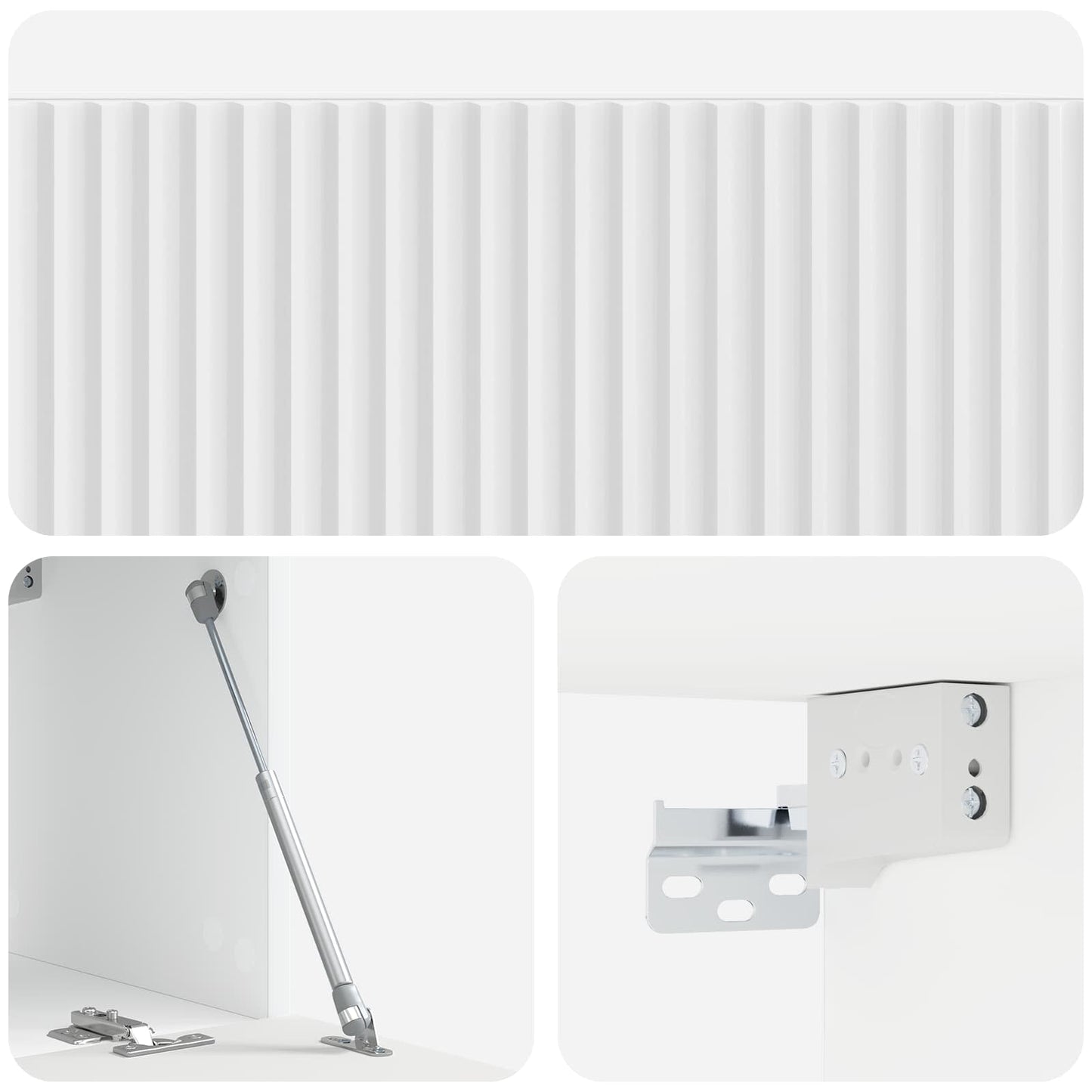 Væghængt TV-skab 78,5 x 31 x 30 cm Hvid højglans