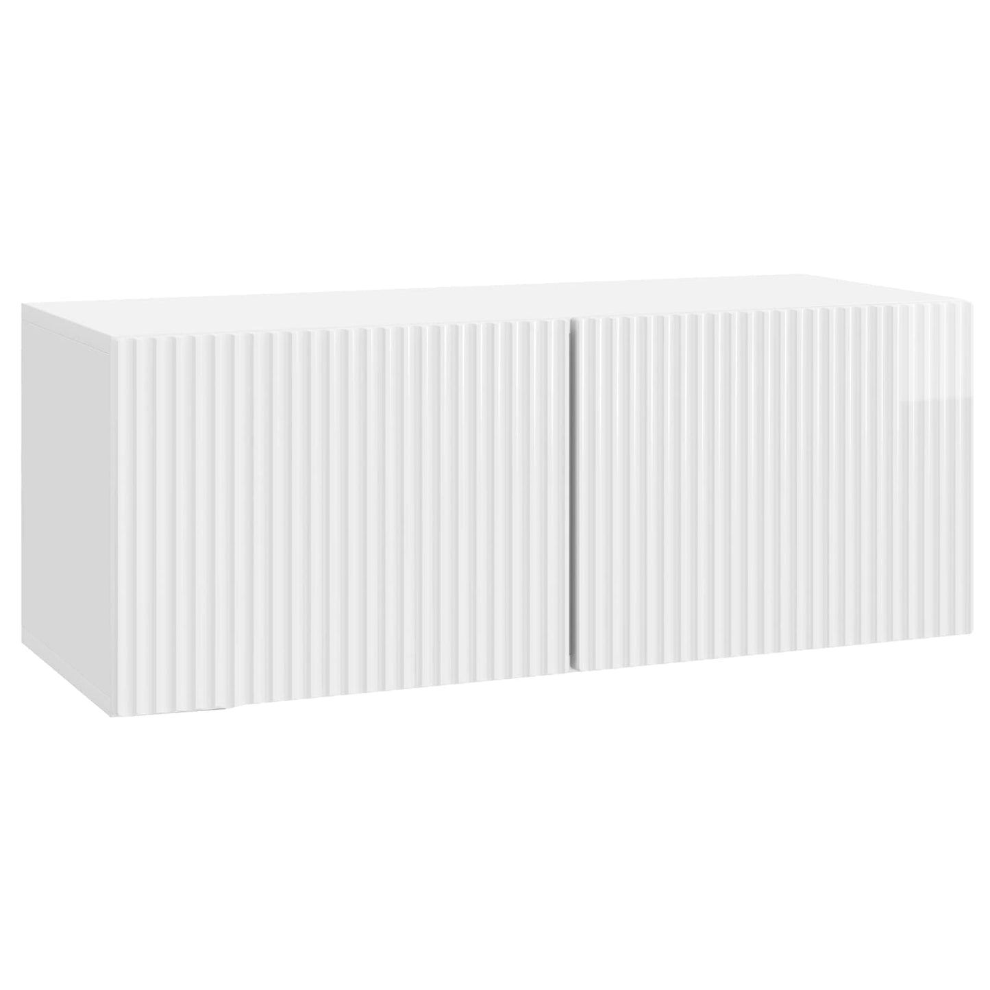 Væghængt TV-skab 78,5 x 31 x 30 cm Hvid højglans