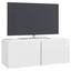 Væghængt TV-skab 78,5 x 31 x 30 cm Hvid højglans