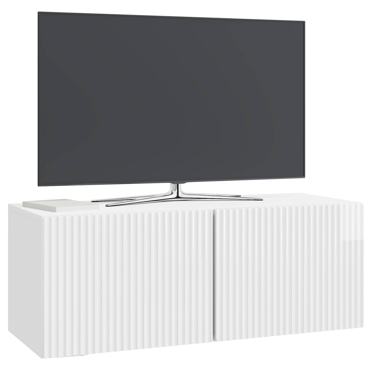 Væghængt TV-skab 78,5 x 31 x 30 cm Hvid højglans
