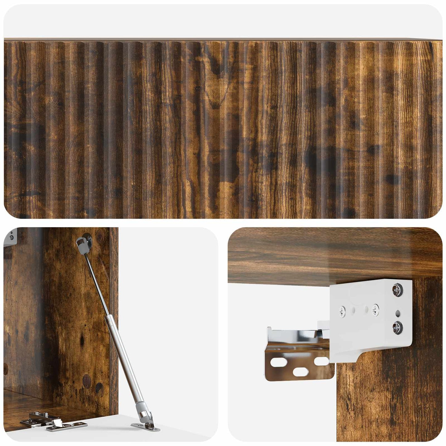 Væghængt TV-skab 78,5 x 31 x 30 cm Røget eg Konstrueret træ