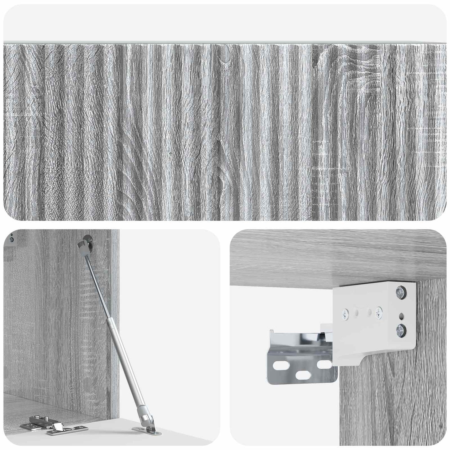 Væghængt TV-skab 78,5 x 31 x 30 cm Grå sonoma-eg