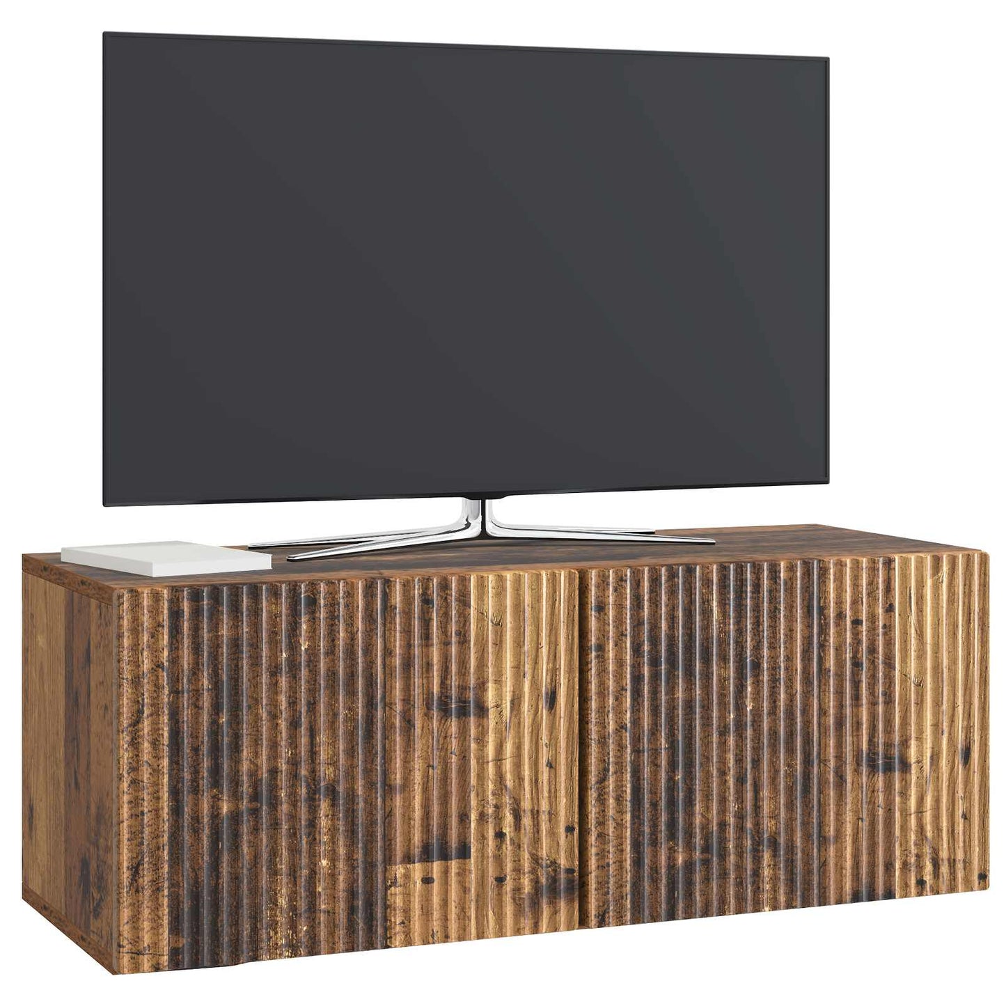Væghængt TV-skab 78,5 x 31 x 30 cm Gammelt træ Konstrueret træ
