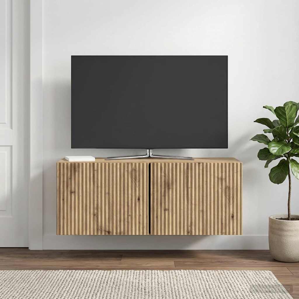 Væghængt TV-skab 78,5 x 31 x 30 cm Artisan-eg Konstrueret træ
